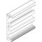 Zargenausgleichsprofil Wm.Alu.Edelstahl-Look L.2050mm Levolan 60/120 GEZE
