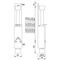 Türfeststeller 1226.02 Alu.silberf.lack.Hubh.120mm Türmontage KWS