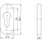 Schlüsselrosette 6679 PZ AL Alu.F1 Schildst.9mm PZ ov.OGRO