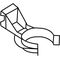 Sockelblendenhalter m. Clip Ku. schwarz ab 70mm z. Anschr. Hettich - VPE: 10