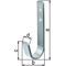 Wandhaken einfach A.30mm STA verz.H.90mm GAH - VPE: 20