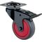 Lenkrolle m.Festst.D.50mm Trgf.50kg m.Platte m.Festst.Gum.grau BS ROLLEN