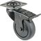 Lenkrolle m.Festst.D.50mm Trgf.50kg m.Platte m.Festst.Gum.schwarz BS ROLLEN