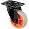 Lenkrolle D.100mm Trgf.110kg Lenkrollen Gum.Platte L104xB80mm Farbe Rl.hellgrau