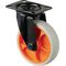 Lenkrolle D.125mm Trgf.120kg Lenkrollen Gum.Platte L104xB80mm Farbe Rl.hellgrau