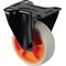 Bockrolle D.100mm Trgf.110kg Bockrollen Gum.Platte L104xB80mm Farbe Rl.hellgrau