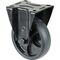 Bockrolle D.125mm Trgf.120kg Bockrollen Gum.Platte L104xB80mm Farbe Rl.schwarz