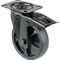Lenkrolle D.125mm Trgf.120kg m.Festst.Gum.104x80mm schwarz BS ROLLEN