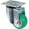 Lenkrolle D.80mm Trgf.170kg Lenkrollen PU Platte L105xB85mm Farbe Rl.grün