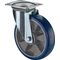 Lenkrolle D.200mm Trgf.800kg Lenkrollen PU Platte L138xB109mm Farbe Rl.blau