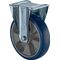 Bockrolle D.200mm Trgf.800kg Bockrollen PU Platte L138xB109mm Farbe Rl.blau