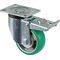 Lenkrolle D.100mm Trgf.160kg m.Festst.PU 104x80mm grün BS ROLLEN