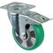 Lenkrolle D.160mm Trgf.300kg m.Festst.PU 138x109mm grün BS ROLLEN