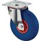 Lenkrolle m.Festst.D.260mm Trgf.160kg m.Platte Rollenl. Gum.blaugrau BS ROLLEN
