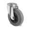 Lenkrolle D.200mm Trgf.205kg Rückenlochbefestigung PP Rollenlager VG grau PROMAT