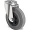 Lenkrolle D.80mm Trgf.70kg Rückenlochbefestigung PP Rollenlager VG grau PROMAT