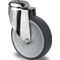 Lenkrolle D.100mm Trgf.100kg Rückenloch PP Gleitlager VA TPE grau PROMAT