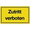 Hinweiszeichen Zutritt verboten L250xB150mm gelb schwarz Ku.