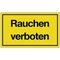 Hinweiszeichen Rauchen verboten L250xB150mm gelb schwarz Ku.