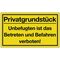 Hinweiszeichen Privatgrundstück L400xB250mm gelb schwarz Ku.