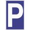 Parkplatzbeschilderung Parken L250xB400mm Ku.blau/weiß
