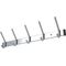 Wandgarderobe Alu.F1 naturf.5 Hut-/5 Mantelh.L.700mm Hakenabstand 150mm