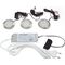 3-er Set Einbauleuchte Chip Warmweiß 12 V 12 W Rahmenfarbe Edelstahloptik L&S