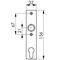 Zylinderkurzschild 497Z LM F1/silberf.PZ 72mm AMF