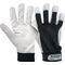 Handschuhe Main Gr.10 schwarz/naturfarben Ziegennappaleder/Stretch EN 388 Kat.II - VPE: 10
