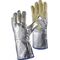 Hitzeschutzhandschuhe 5-Finger Universalgröße gelb/silber m.alumin.Preox-Aramid