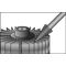 Frässtift SKM D.3mm Kopf-L.11mm Schaft-D.3mm HM Blank Verz.KVZ 4 RUKO