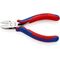 Elektronikseitenschneider L.130mm Form 0 Facette ja 2K-Hülle spiegelpol.KNIPEX