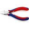 Elektronikseitenschneider L.130mm Form 4 Facette nein 2K-Hülle spiegelpol.KNIPEX