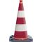 Leitkegel TL H.500mm BAST geprüft,2 Streifen G.2,9 kg,33x33cm