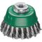 Zopftopfbürste D.65mm Gew.Drahtstärke 0,5mm VA 12500min-¹ LESSMANN