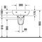 Duravit Waschtisch D-CODE m ÜL HLB 1 Hahnloch 550x430mm weiß