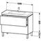 Duravit Waschtischunterbau L-CUBE m WT Vero Air 698x1000x480mm 3 HL we ma