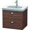 Duravit Waschtischunterbau BRIOSO Griffe chr 563x620x469mm nussbaum dunkel