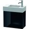 Duravit Waschtischunterbau L-CUBE 400x480x240mm Ans li schwarz hochglanz