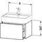 Duravit Waschtischunterbau XSQUARE 397x484x460mm lichtblau seidenmatt