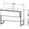 Duravit Waschtischunterbau XSQUARE 832x1210x478mm steingrau seidenmatt