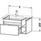 Duravit Waschtischunterbau DURASTYLE 448x730x398mm Kast. dunkel/basalt matt