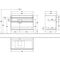 V&B Waschtischunterschrank VENTICELLO 957x606x502mm Griff Copper Glossy Grey