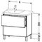 Duravit Waschtischunterbau L-CUBE 620x481x709mm dolomiti grey hochglanz