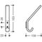 Hewi Garderobenhaken SERIE 477 163mm hoch umbra
