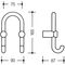 Hewi Garderobendoppelhaken SERIE 801 Haken nach vorn signalweiß