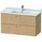 Duravit Waschtischunterbau XBASE 2 Schubkästen 560x1000x468mm eiche natur