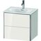 Duravit Waschtischunterbau XSQUARE 560x610x478mm 2 Schubk weiß hochglanz