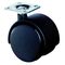 Kunststoffdoppelrolle D.50mm Trgf.40kg m.Platte PA schwarz RAL 9005 BS ROLLEN