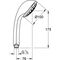 Grohe Handbrause RELEXA F 5 Strla Normal/Jet/Rain/Massage/Champa